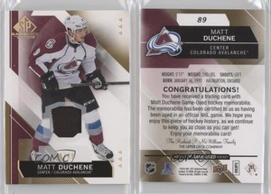 2015-16 SP Game-Used Spectrum Gold Prime Jersey /49 Matt Duchene #89