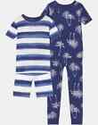 New Toddler Boy Carter's Palm Tree & Striped Tops & Bottoms Pajama Set 3T