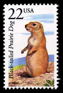 10x PRAIRIE DOG 1987 22c Wildlife Animals US Postage Stamp Unused MINT NH - Picture 1 of 2