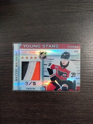 Tarjeta de parche Spectrum Matvei Michkov 2025 3/5 Philadelphia Flyers #YSNHL-MM Foto 1 de 2