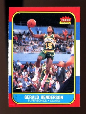 1986 Fleer #45 Gerald Henderson Set Break (Scratch paper loss) - Image 1 of 3