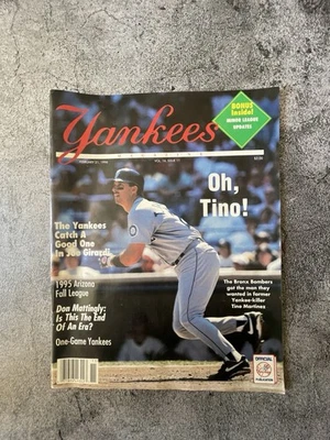 Yankees Magazine Tino Martinez Cover February 21 1996 Volume 16 Issue 11 - Image 1 of 4