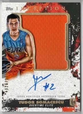 TUDOR SOMACESCU 2021 Topps Inception Overtime Elite JUMBO AUTO JERSEY RELIC /125 - Image 1 of 2