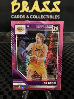 Cartão Pau Gasol 2024-25 Donruss Optic Legends rosa Hyper Prizm nº Lakers 234 - Imagem 1 de 2