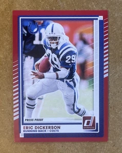 2025 Panini Donruss Eric Dickerson Red Press Proof #75 Indianapolis Colts HOF - Bild 1 von 2
