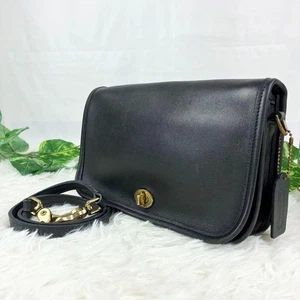 Bolso Bandolera Coach Vintage Penny Pocket Cuero Azul Marino 9755 - Imagen 1 de 14