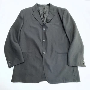 VTG 80s-90s Ermenegildo Zegna Soft Black Wool 3 Button Blazer 48R NWOT UnWorn - Picture 1 of 19