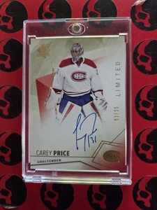 2015-16 Carey Price SP Authentic /25 Limited Auto Gold #46 Canadiens Montreal UD - Picture 1 of 2