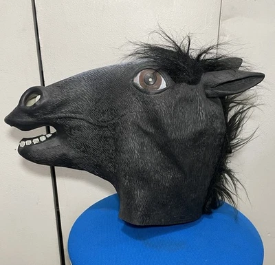 Y2k Latex Horse Donkey Head Rubber Cosplay Halloween Party Show Carnival Mask 🔥 - Image 1 of 4