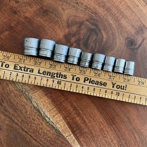Lot 9 Snap On Sockets 3/8" Drive USA 19mm -11mm - Picture 1 of 2