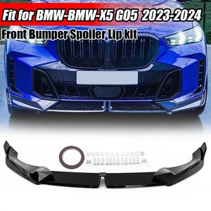 Alerón divisor delantero labio negro brillante para BMW X5 G05 LCI M Sport 2023 2024 - Imagen 1 de 12