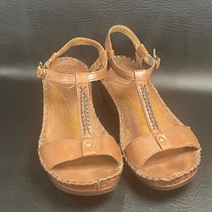 Ariat Shalimar Size 9.5B Brown Leather Strappy Sandals Open Toe Western - Picture 1 of 11