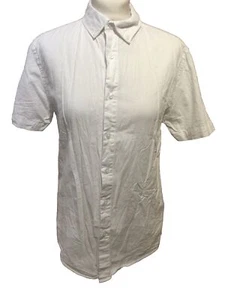 Camisa para hombre PRIMARK blanca abotonada algodón manga corta Reino Unido pequeña pecho 35-37 - Imagen 1 de 5
