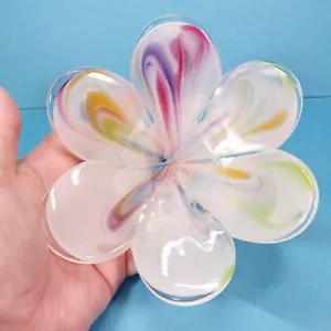 Bougeoir votif porte savon verre studio blanc affection fleur bibelot - Photo 1 sur 7