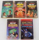 Lot de 5 ~ vintage Assortiment de livres de poche "Star Trek" ~ feu noir ~ guerre du Dominion ~ triangle