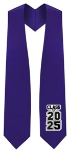 Estola de graduación púrpura "Clase de 2025" - Imagen 1 de 1