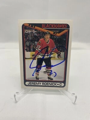 Jeremy Roenick Autograph Signed 1990 O-Pee-Chee Rookie Card #7 - Image 1 of 2