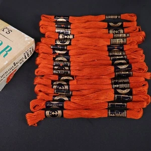 Clark's Anchor Stranded Cotton Fast Colour Orange 18 Skeins VTG 0326 OPEN BOX - Picture 1 of 9