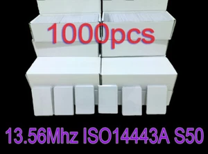 1000 Stück Posten RFID 13,56MHz ISO14443A Smart Card 1K Nfc wiederbeschreibbar Zutrittskontrolle - Bild 1 von 3