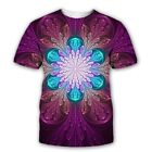 Abstract Psychedelic Casual Women Men T-Shirt 3D Print Short Sleeve Tee Top
