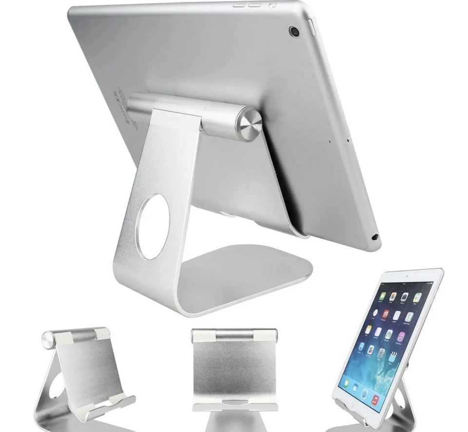 Oenbopo 360 Rotatable Aluminum Desktop Holder Tablet Stand for iPhone iPad Ta... - Image 1 of 4