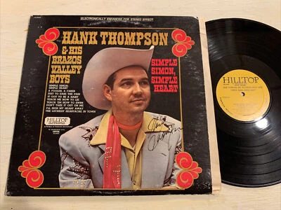 Hank Thompson AUTOGRAPHED LP Simple Simon Simple Heart Hilltop Signed VG+!!!! - Image 1 of 4