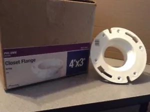 4" x 3" Hub PVC DWV Closet Flange STREAMLINE # 05903 H 4" X 3" CLOSET FLANGE - Picture 1 of 12