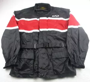AGV Sport Large Motorcycle Racing Jacket 2XL Red Black PVC Coated Shell - Picture 1 of 12