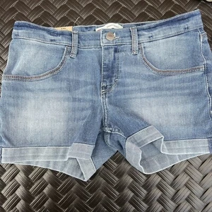 Levi's Big Girls Shorty Short Denim Stretch Shorts Size 16 NWT - Picture 1 of 7