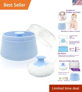 BPA Free Baby Powder Puff Box, Large 2.8" Fluffy Body After-Bath Powder Case,... - Picture 1 of 9