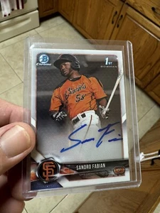 2018 Bowman Chrome Sandro Fabian Auto Autograph 1st Bowman Prospect #CPA-SF - Picture 1 of 2