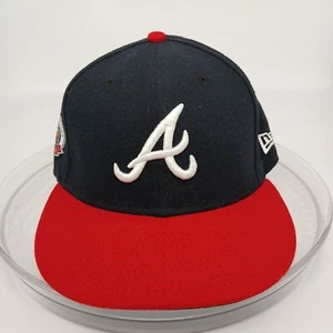 Atlanta Braves Blue New Era 59Fifty Passform Größe 6 7/8 Hut 2017 Eröffnungssaison - Bild 1 von 13