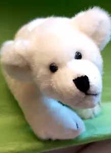 Boyds Bears The Head Bean Collection White Polar Bear Polaris Jointed With Tags - Picture 1 of 8