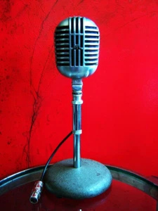 Vintage RARE 1950s Astatic DR-10 crystal microphone w period Atlas DS-5 stand - Picture 1 of 16