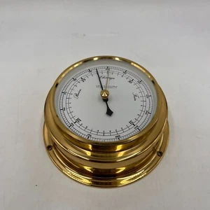 Vintage Brass 4" TRIDENT Barometric Weather Meter Gauge Germany Industrial Gage - Picture 1 of 19