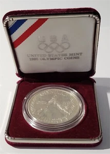 1988 S Olympic Silver Dollar Coin ~ Proof90% Silver Great Box Set With COA - Picture 1 of 5