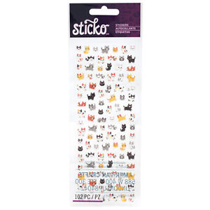Craft Planner Tiny Stickers Sticko Cats Different Poses Playful Repeats