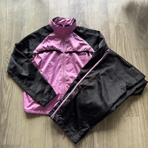 Vintage Nike Track Suit XL 16-18 Pink Black Swoosh Gym Athletic Running - Picture 1 of 11