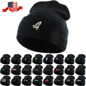 Sombrero de esquí gorro bordado puños tejido gorra de invierno henny salvaje papá puño - Imagen 1 de 69