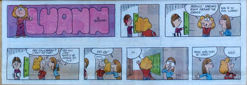Luann by Greg Evans - First Year! - lot of 37 color Sunday comic pages from 1985 - image 1 of 1
