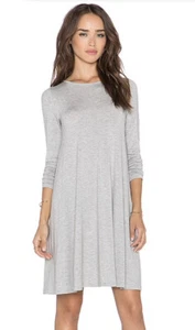 Vestido BLQ BASIQ Revolve Manga Larga Columpio Estilo DAS160 Talla 0 Gris - Imagen 1 de 5