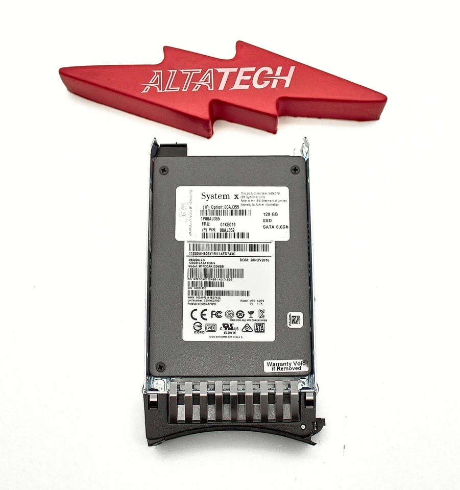 IBM 00AJ355 120GB MLC 2.5" SATA SSD PN 00AJ356 - Image 1 of 4