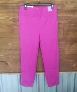 Dear Scarlett It's Magic Fuchsia Skinny Pants XL 25" Inseam Stretch Pull-On NWT - Picture 1 of 8