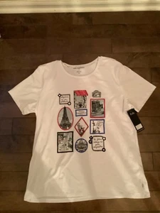 NWT woman Karl Lagerfeld, T-shirt, cotton blend size large - Picture 1 of 5