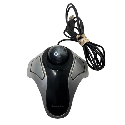 Kensington Orbit Optical Trackball Mouse K64327 USB 2.0 Black Silver ( Tested ) - Image 1 of 2