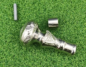 Antiguo cabezal con acabado de astilla de latón macizo para bastón de madera para regalo - Imagen 1 de 4