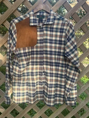 ВИНТАЖНАЯ ЖЕНСКАЯ СПОРТИВНАЯ БЛУЗКА ABERCROMBIE & FITCH В КЛЕТКУ/ЗАМШЕВАЯ КРАСИВАЯ! Med. - Изображение 1 из 4