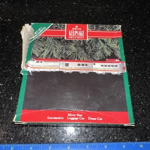 Decorazione natalizia vintage 1992 Hallmark Keepsake, set di 3 treno stella argento lotto 2 - Foto 1 di 24