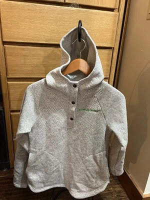 Columbia Sweater Womens Small Geometric Oregon  Ducks Pullover 1/4 Snap Hood - Image 1 of 4