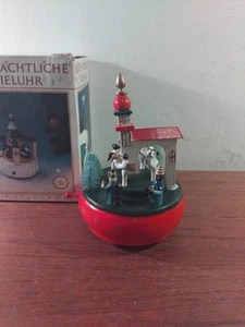 SAMMLERSTÜCK ERZGEBIRGISCHES MUSIKKARUSSELL AUS HOLZ 3 KÖNIGE, STILLE NACHT FUNKTIONIERT, SELTEN - Bild 1 von 24